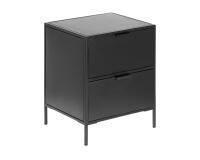 Table de chevet Shantay en acier finition noire 40 x 50 cm