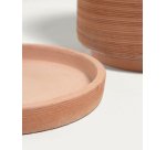 Lot de 2 pots avec soucoupe en terre cuite Karlina Ø 33 cm / Ø 24 cm