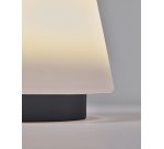 Lampe de table Udiya en polyéthylène et métal avec finition noire