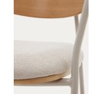 Maureen stapelbare stoel in eikenfineer natuurlijke afwerking en beige poten