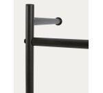 Penderie murale Galatia en mélaminé et métal laqué noir 60 x 162 cm