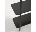 Penderie murale Galatia en mélaminé et métal laqué noir 60 x 162 cm