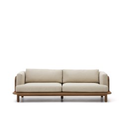 Sofá Turqueta de 3 plazas de madera maciza de teca 230 cm FSC 100%