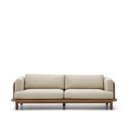 Turqueta 3-seater sofa made from solid teak wood 230 cm 100% FSC