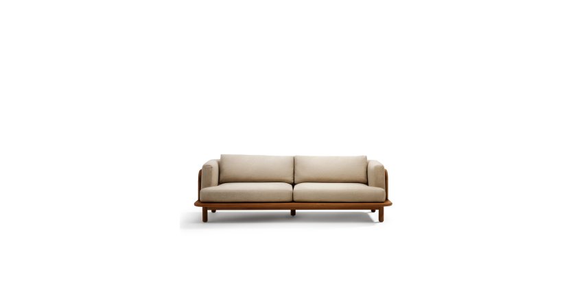 Sofa Turqueta 3-Sitzer aus Teakholz 230 cm