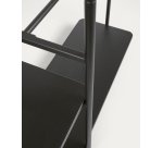 Penderie avec banc Galatia en mélaminé et métal laqué noir 100 x 150 cm