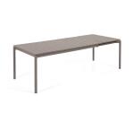 Mesa extensible de exterior Zaltana de aluminio con acabado marrón mate 180 (240) x 100 cm