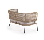 Canapé Nadin 2 places corde et pieds acier galvanisé 135 cm