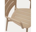 Chaise de jardin Morella en plastique beige
