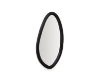 Miroir Magrit en bois de mungur avec finition noire  Ø 60 x 110 cm