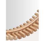 Espejo Polke de madera de teca Ø 60 cm