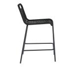 Tabouret Lambton corde et acier H.62 cm
