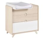 Table à langer Nunila en panneaux MDF blanc 72 x 55 cm