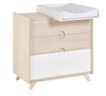 Table à langer Nunila en panneaux MDF blanc 72 x 55 cm