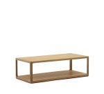 Mesa de centro Maymai de madera de roble 140 x 70 cm