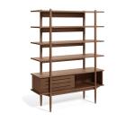 Étagère Carolin en bois plaqué de noyer 130 x 169 cm