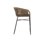 Tabouret Yanet - corde - structure acier galvanisé H 65 cm