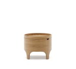 Table de chevet Octavia en contreplaqué de frêne Ø 55 cm