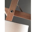 Lámpara de pie Kosta de madera maciza de haya y acero