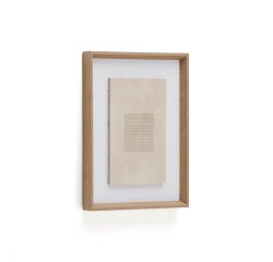Cuadro Sormina con rayas centradas marrón 30 x 40 cm