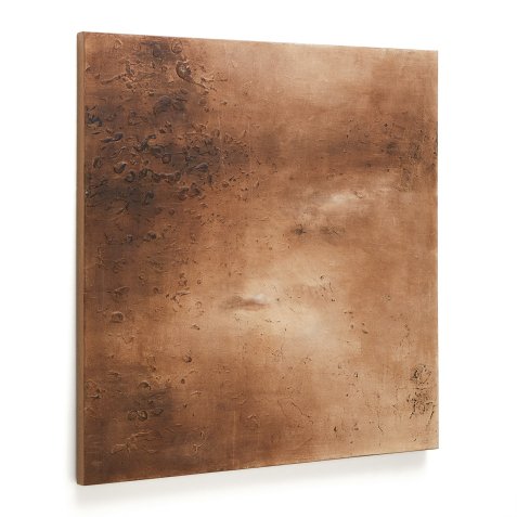 Sabira abstract canvas in oxidised copper 100 x 100 cm