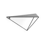Étagère Teg prisme en acier avec finition noire 40 x 20 cm