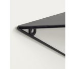 Étagère Teg prisme en acier avec finition noire 40 x 20 cm