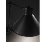 Aplique Dione de acero con acabado pintado negro