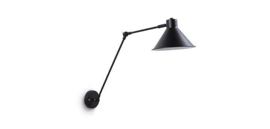 Aplique Dione de acero con acabado pintado negro