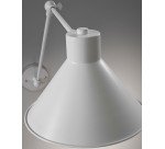 Aplique Dione de acero con acabado pintado blanco