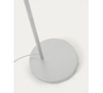 Lampadaire Damila en métal peint blanc et rotin finition naturelle