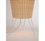 Lampadaire grande Kamaria en rotin finition naturelle