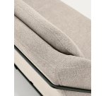 Canapé Brida 2 places beige et pieds en acier avec finition noire 128 cm