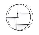 Étagère murale Across en acier avec finition noire Ø 55 cm