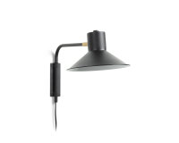 Small Aria wall light in steel with black finish