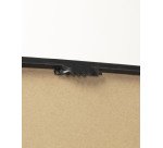 Miroir mural Marco métal noir 40 x 40 cm