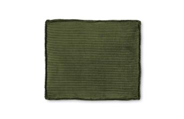 Blok kussen in groen corduroy met brede naad, 50 x 60 cm