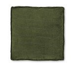 Coussin Blok en velours côtelé épais vert 60 x 60 cm