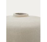 Vase Serina en papier mâché blanc de 36,5 cm