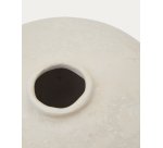 Vase Serina en papier mâché blanc de 36,5 cm