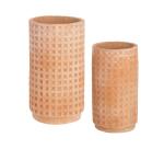 Lot de 2 pots en terre cuite Celi Ø 34 cm / Ø 25 cm