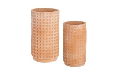 Lot de 2 pots en terre cuite Celi Ø 34 cm / Ø 25 cm