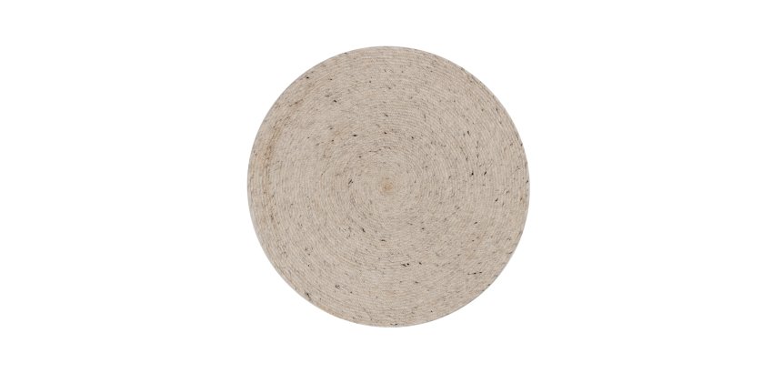 Tapis rond Takashi 100 % laine gris Ø 150 cm