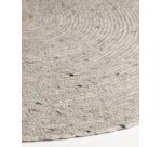 Tapis rond Takashi 100 % laine gris Ø 150 cm