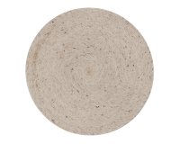 Takashi rond vloerkleed van 100% grijs wol,, Ø 200 cm