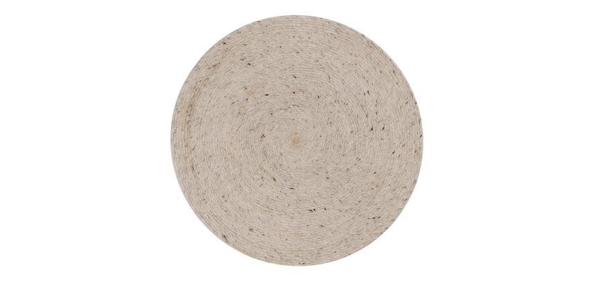 Alfombra redonda Takashi 100% lana gris Ø 200 cm