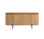 Buffet Licia 4 portes de bois de manguier massif et métal peint noir 170 x 80 cm