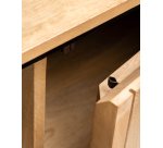 Buffet Licia 4 portes de bois de manguier massif et métal peint noir 170 x 80 cm