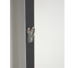 Tableau Basilisa blanc et gris 90 x 90 cm