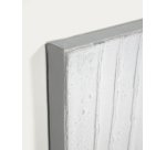 Tableau Basilisa blanc et gris 90 x 90 cm